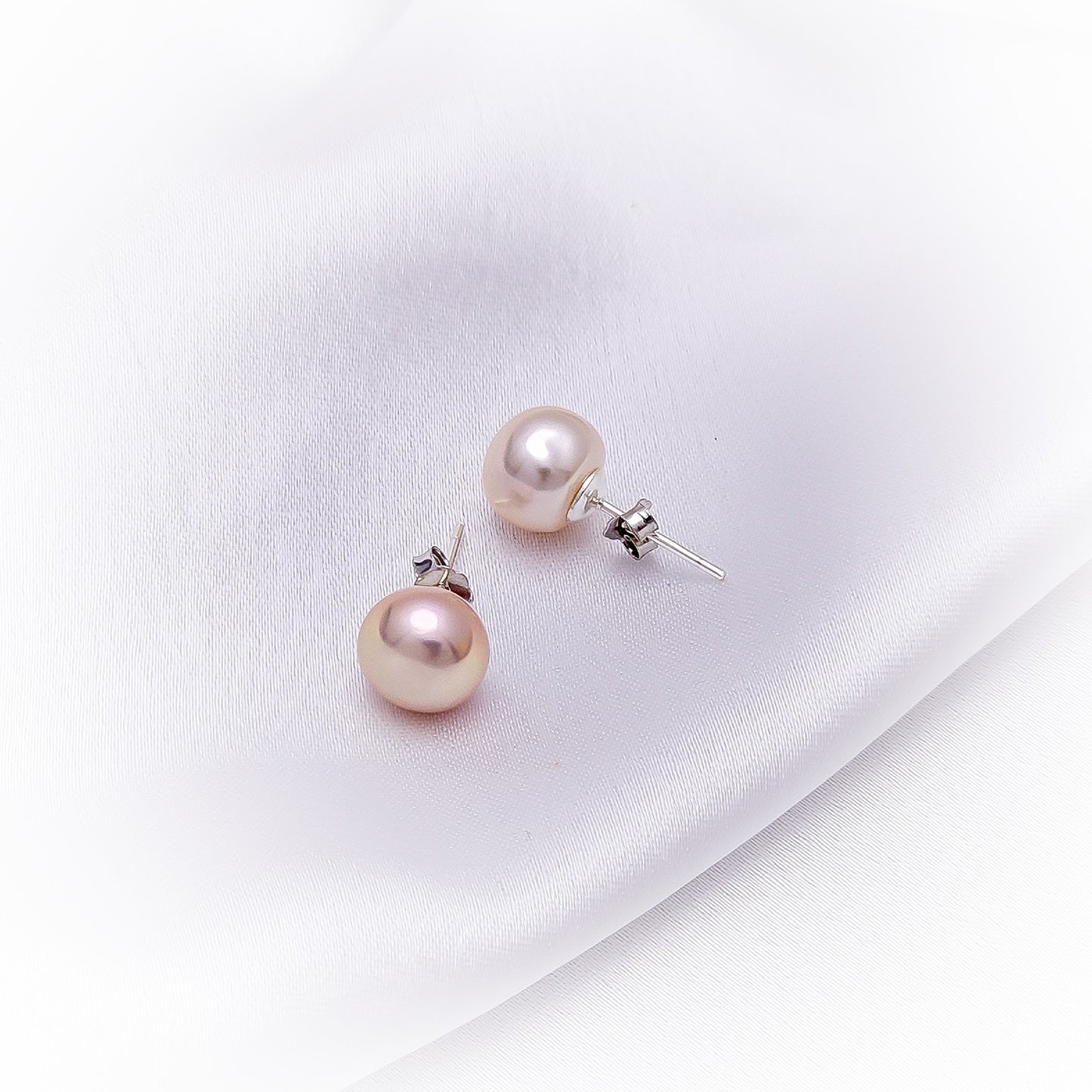Natural Pearl Earrings E074-PU (Purple)