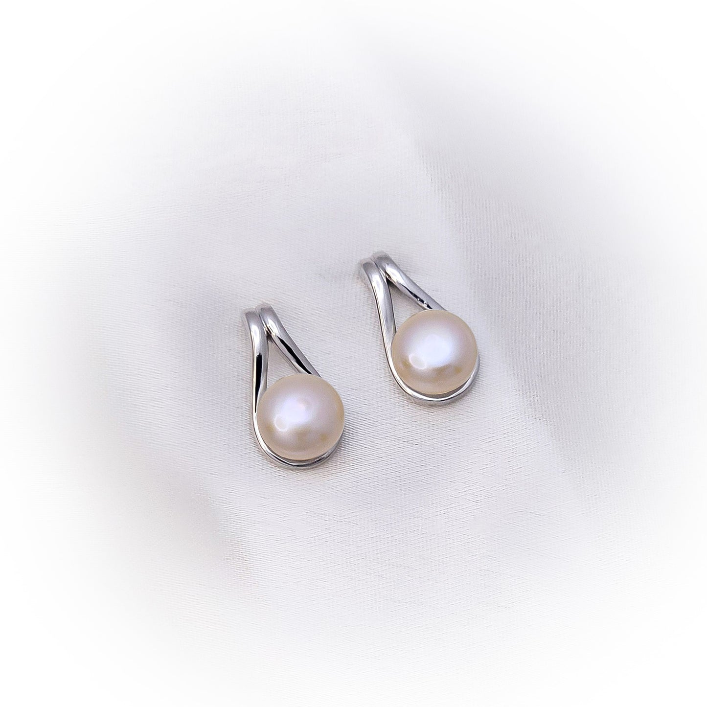 Natural Pearl Earrings E109-PE (Peach)