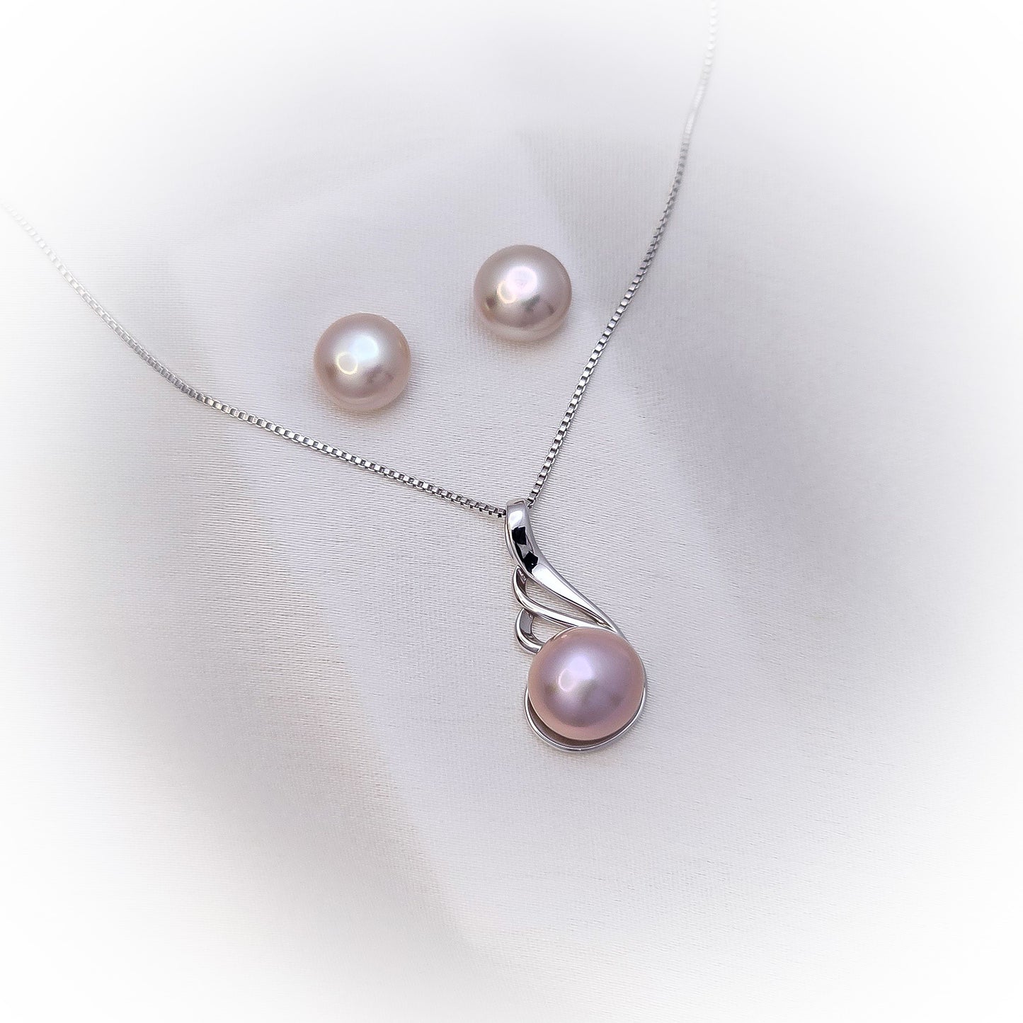 Natural Pearl Set N159-PU & E074-PU