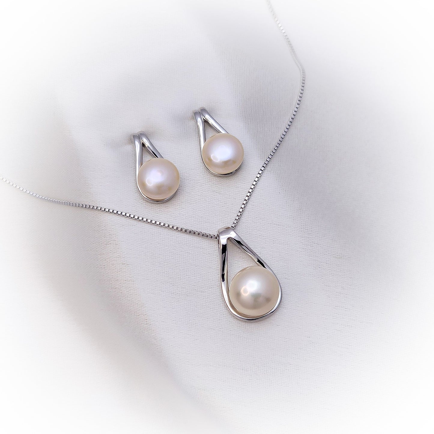 Natural Pearl Set N161-PE & E109-PE