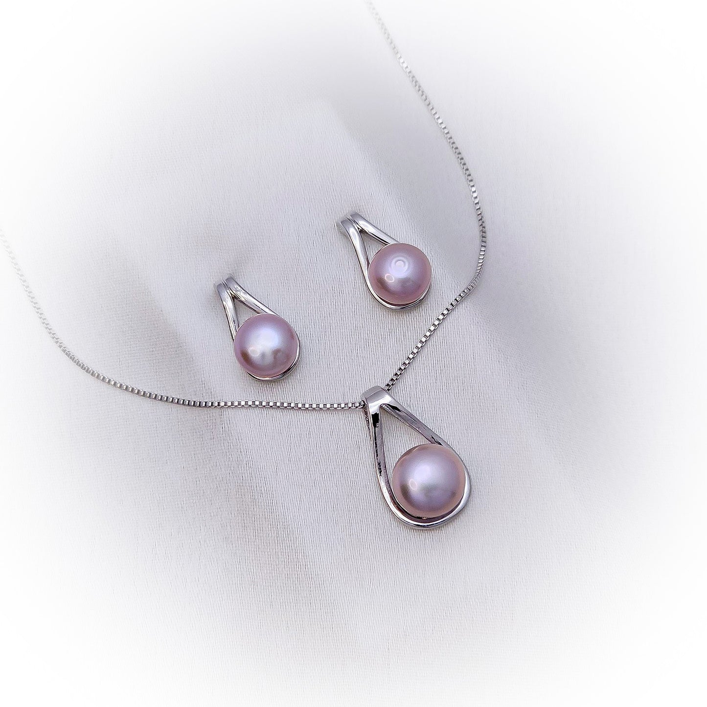 Natural Pearl Set N161-PU & E109-PU