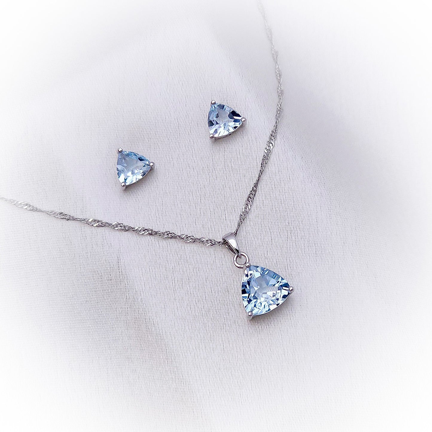 Fine Silver Set N166 & E087 (Natural Topaz)