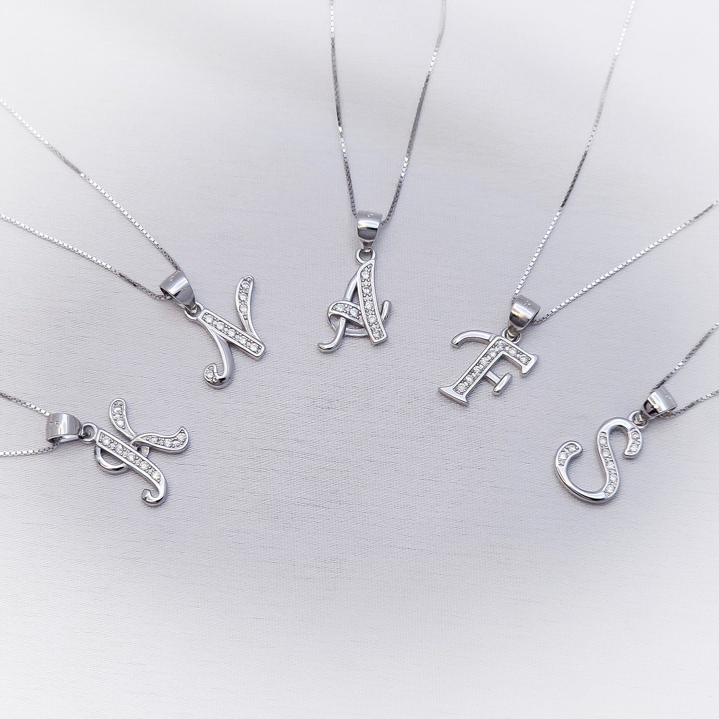 Silver Necklace N172 (Letters)
