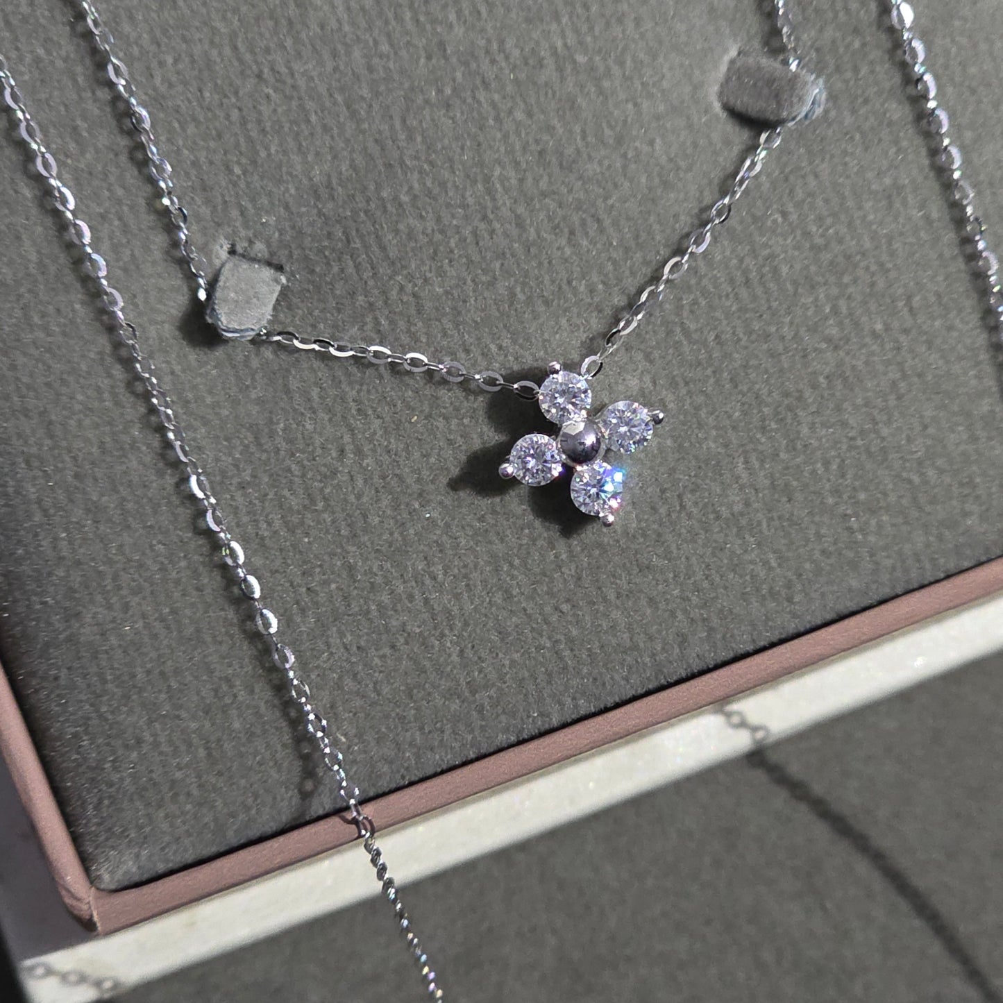 Silver Necklace N217 (Moissanite)