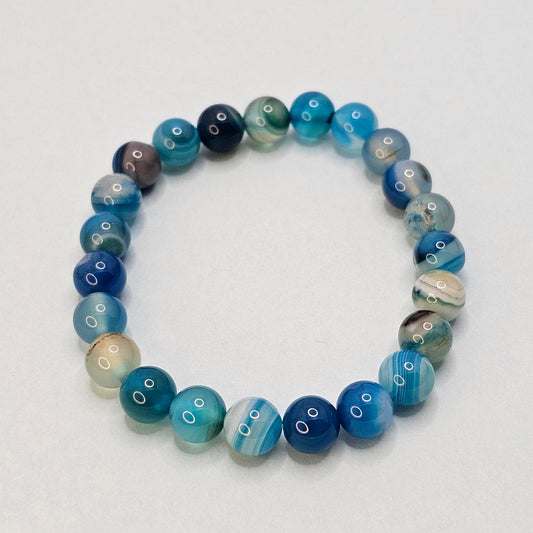 Natural Blue Onyx Bracelet B021