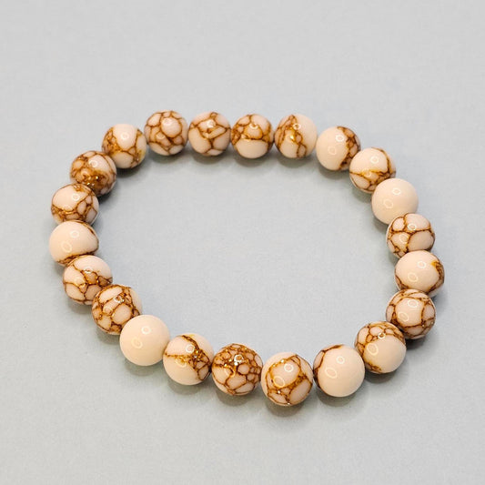 Natural Golden Howlite Bracelet B023