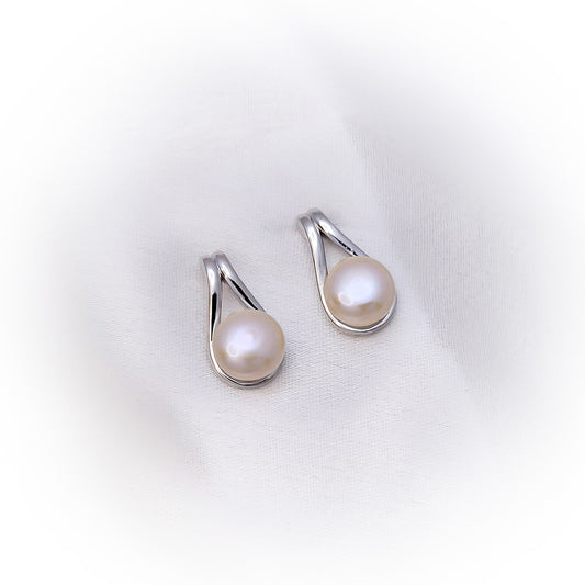Natural Pearl Earrings E109-PE (Peach)