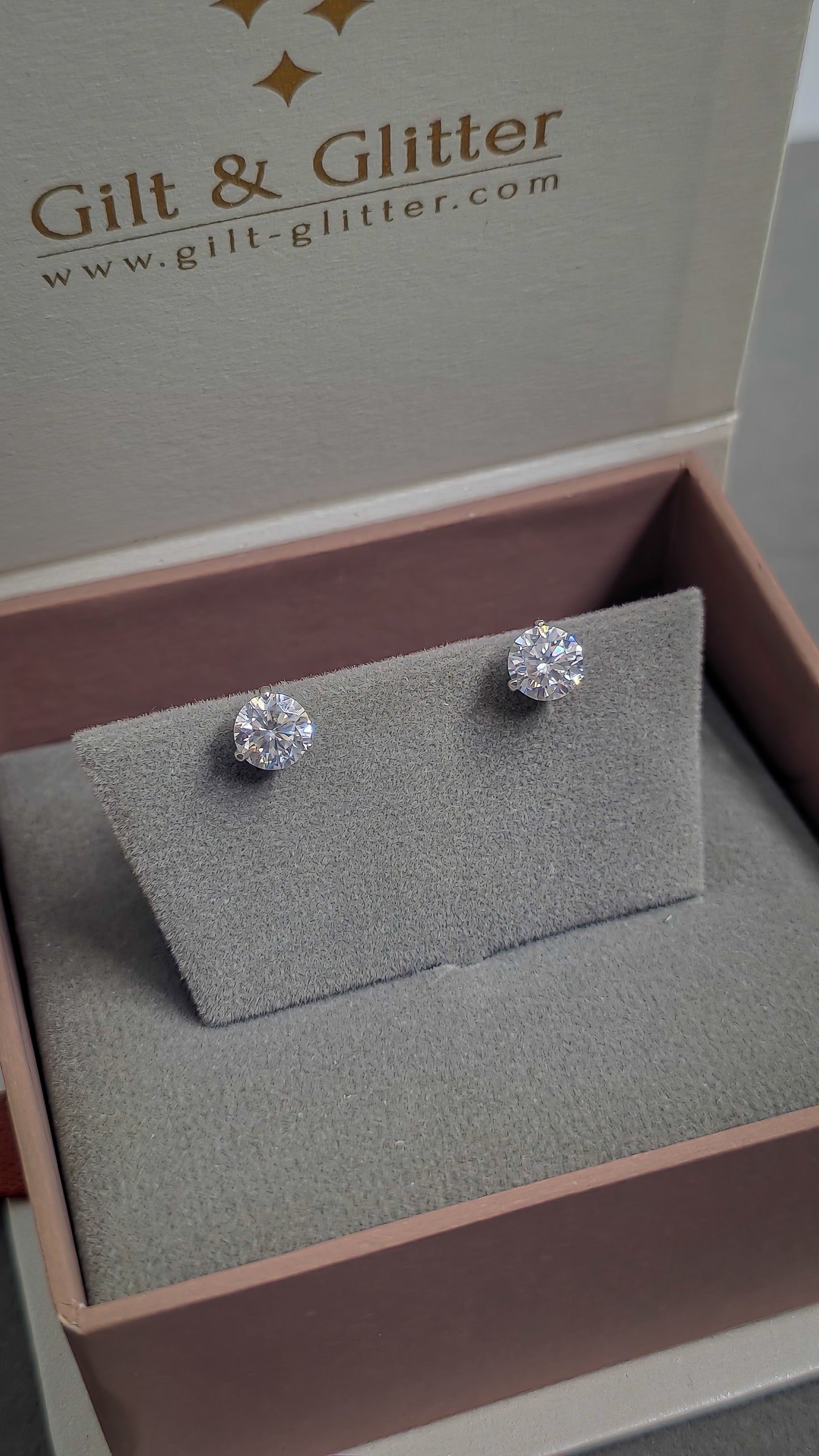 Silver Earrings E141 (Moissanite)