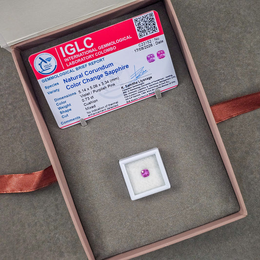 Natural Purplish Pink Colour Change Sapphire (G1012)