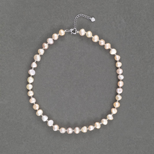Natural Pearl Beaded Necklace N082