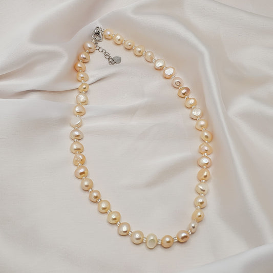 Natural Pearl Beaded Necklace N082