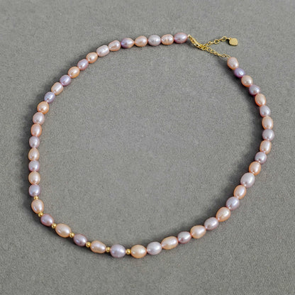 Natural Pearl Beaded Necklace N158-A