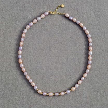 Natural Pearl Beaded Necklace N158-A