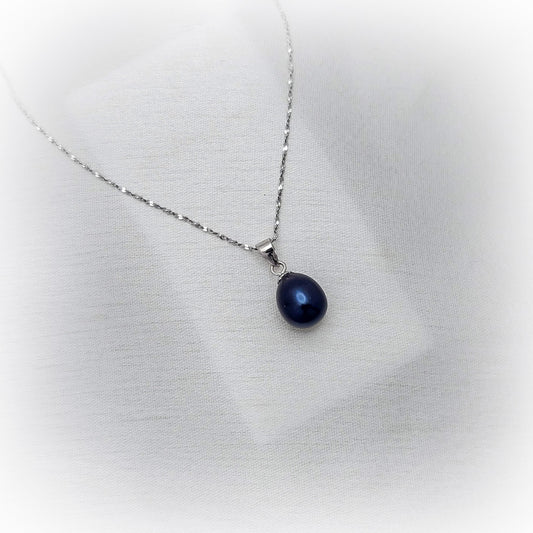 Silver Necklace N204-B (Natural Pearl)