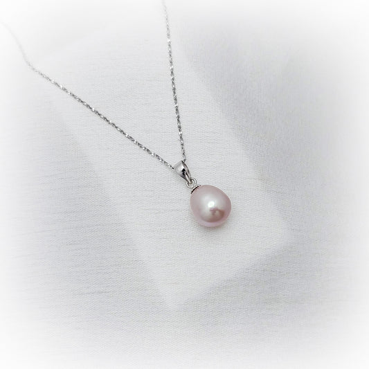 Silver Necklace N204-P (Natural Pearl)