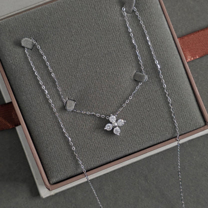 Silver Necklace N217 (Moissanite)