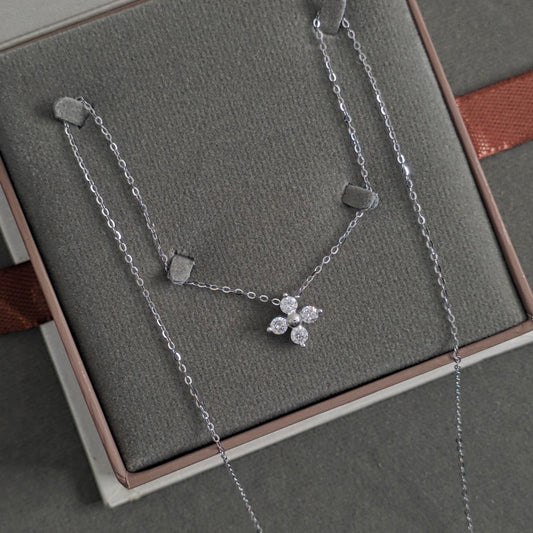 Silver Necklace N217 (Moissanite)