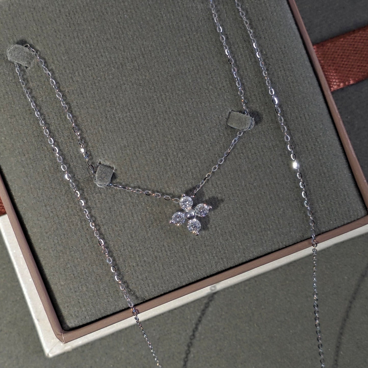 Silver Necklace N217 (Moissanite)
