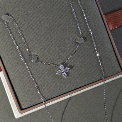 Silver Necklace N217 (Moissanite)