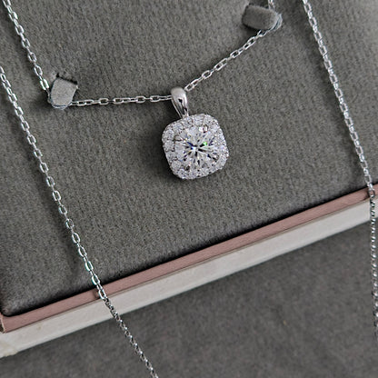 Silver Necklace N218 (Moissanite)