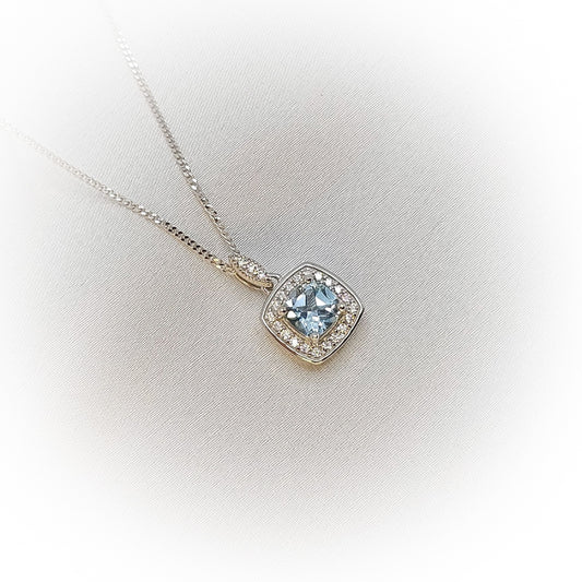 Silver Necklace N108 (Natural Topaz)