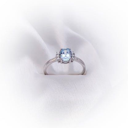 Silver Ring R064 (Natural Topaz)